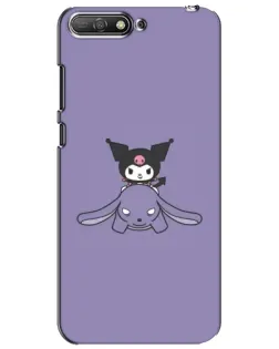 Чехол для Huawei Y6 2018 с картинкой «Kuromi на лиловом фоне» Чехол для Huawei Y6 2018 с картинкой «Kuromi на лиловом фоне»