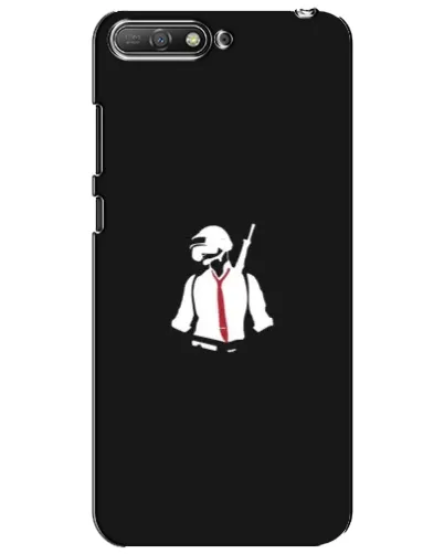Чехол для Huawei Y6 2018 с картинкой «PUBG — силуэт воина»