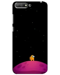 Чехол для Huawei Y6 2018 с картинкой «Одинокий герой на планете»