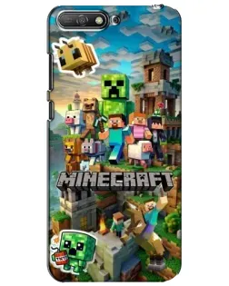 Чехол для Huawei Y6 2018 с картинкой «Замок Minecraft»