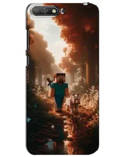 Чехол для Huawei Y6 2018 с картинкой «Стив в лесу»