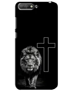 Чехол для Huawei Y6 2018 с картинкой «Лев и Крест»