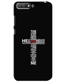 Чехол для Huawei Y6 2018 с картинкой «Текстовый крест» Чехол для Huawei Y6 2018 с картинкой «Текстовый крест»