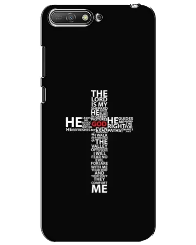 Чехол для Huawei Y6 2018 с картинкой «Текстовый крест» Чехол для Huawei Y6 2018 с картинкой «Текстовый крест»