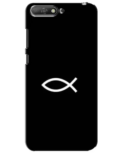Чехол для Huawei Y6 2018 с картинкой «Символ рыбы Jesus» Чехол для Huawei Y6 2018 с картинкой «Символ рыбы Jesus»