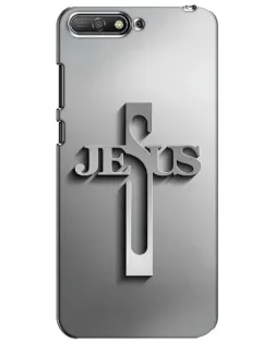 Чехол для Huawei Y6 2018 с картинкой «Металлический крест Jesus» Чехол для Huawei Y6 2018 с картинкой «Металлический крест Jesus»