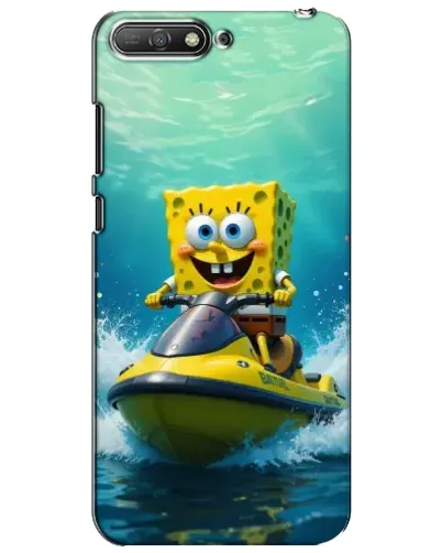 Чехол для Huawei Y6 2018 с картинкой «Спанч Боб на гидроцикле» Чехол для Huawei Y6 2018 с картинкой «Спанч Боб на гидроцикле»