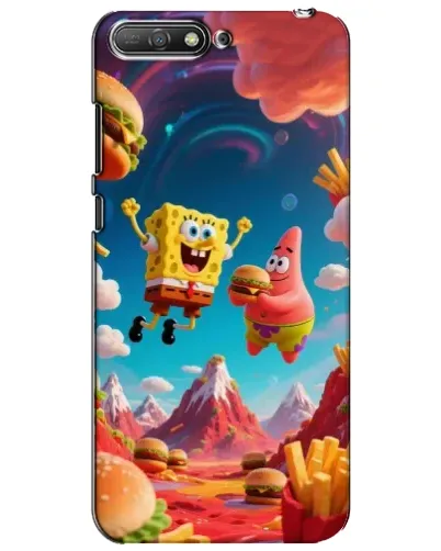 Чехол для Huawei Y6 2018 с картинкой «Космический фастфуд» Чехол для Huawei Y6 2018 с картинкой «Космический фастфуд»