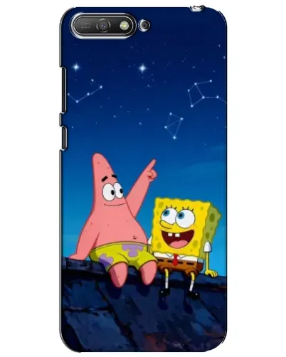 Чехол для Huawei Y6 2018 с картинкой «Губка Боб и Патрик ночью» Чехол для Huawei Y6 2018 с картинкой «Губка Боб и Патрик ночью»