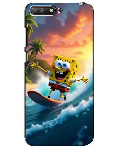 Чехол для Huawei Y6 2018 с картинкой «Губка Боб серфингист» Чехол для Huawei Y6 2018 с картинкой «Губка Боб серфингист»