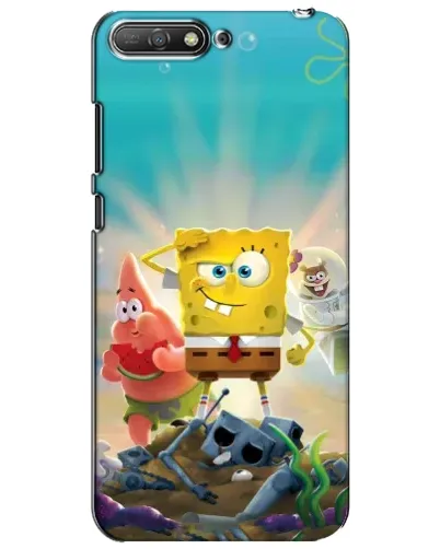 Чехол для Huawei Y6 2018 с картинкой «Спанч Боб победитель» Чехол для Huawei Y6 2018 с картинкой «Спанч Боб победитель»