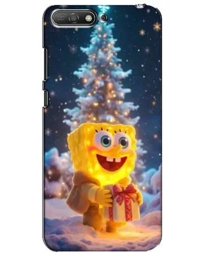 Чехол для Huawei Y6 2018 с картинкой «Рождественский Спанч Боб» Чехол для Huawei Y6 2018 с картинкой «Рождественский Спанч Боб»