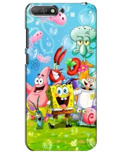 Чехол для Huawei Y6 2018 с картинкой «Губка Боб и друзья» Чехол для Huawei Y6 2018 с картинкой «Губка Боб и друзья»