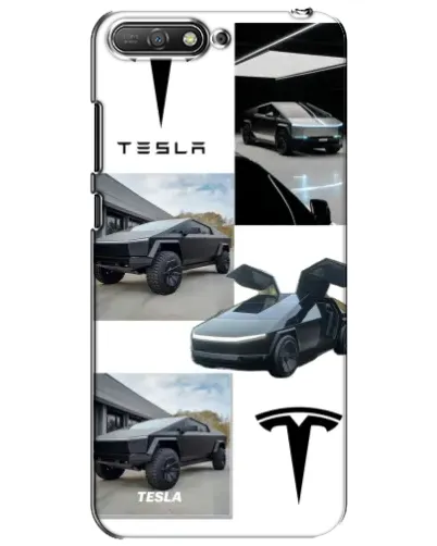 Чехол для Huawei Y6 2018 с картинкой «Коллаж Cybertruck Tesla» Чехол для Huawei Y6 2018 с картинкой «Коллаж Cybertruck Tesla»