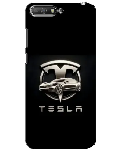 Чехол для Huawei Y6 2018 с картинкой «Tesla — серебристое авто» Чехол для Huawei Y6 2018 с картинкой «Tesla — серебристое авто»