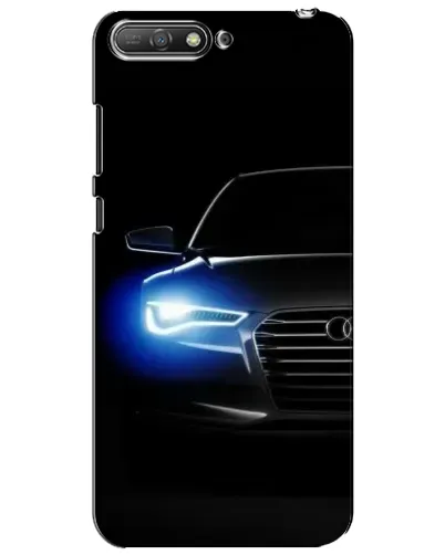 Чехол для Huawei Y6 2018 с картинкой «Неоновый взгляд Audi»