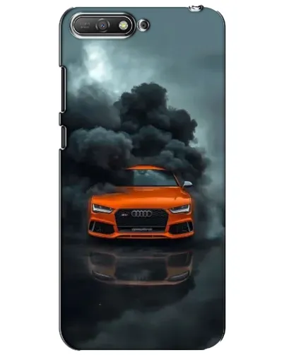 Чехол для Huawei Y6 2018 с картинкой «Audi в облаках дыма»