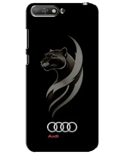 Чехол для Huawei Y6 2018 с картинкой «Графика — пантера и Audi»