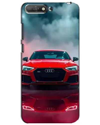 Чехол для Huawei Y6 2018 с картинкой «Audi RS — красный стиль»