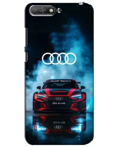 Чехол для Huawei Y6 2018 с картинкой «Audi Sport — неон»
