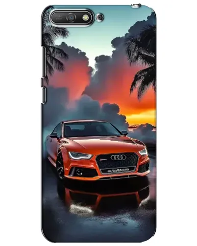 Чехол для Huawei Y6 2018 с картинкой «Audi — закат»