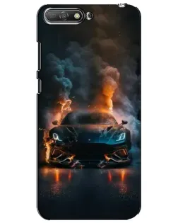 Чехол для Huawei Y6 2018 с картинкой «Lamborghini дымная эстетика» Чехол для Huawei Y6 2018 с картинкой «Lamborghini дымная эстетика»