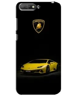 Чехол для Huawei Y6 2018 с картинкой «Lamborghini желтый акцент» Чехол для Huawei Y6 2018 с картинкой «Lamborghini желтый акцент»