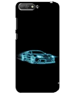 Чехол для Huawei Y6 2018 с картинкой «Неоновый контур Lamborghini» Чехол для Huawei Y6 2018 с картинкой «Неоновый контур Lamborghini»