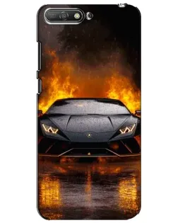 Чехол для Huawei Y6 2018 с картинкой «Lamborghini в огне» Чехол для Huawei Y6 2018 с картинкой «Lamborghini в огне»