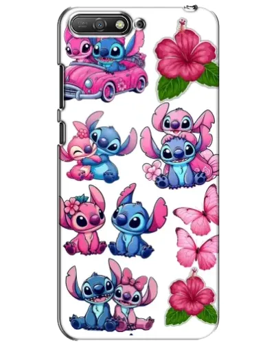 Чехол для Huawei Y6 2018 с картинкой «Стикеры Stitch и Angel» Чехол для Huawei Y6 2018 с картинкой «Стикеры Stitch и Angel»
