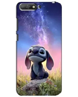 Чехол для Huawei Y6 2018 с картинкой «Стич на рассвете»