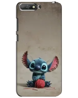 Чехол для Huawei Y6 2018 с картинкой «Стич на коричневом фоне»