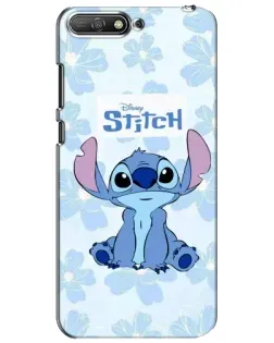 Чехол для Huawei Y6 2018 с картинкой «Stitch среди цветов»