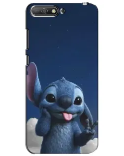 Чехол для Huawei Y6 2018 с картинкой «Стич в облаках»