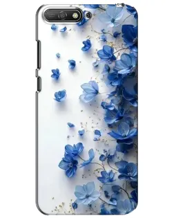 Чехол для Huawei Y6 2018 с картинкой «Голубой цветочный каскад» Чехол для Huawei Y6 2018 с картинкой «Голубой цветочный каскад»