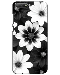 Чехол для Huawei Y6 2018 с картинкой «Монохромные астры» Чехол для Huawei Y6 2018 с картинкой «Монохромные астры»