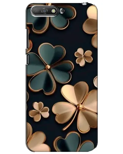 Чехол для Huawei Y6 2018 с картинкой «Клевер в золоте»