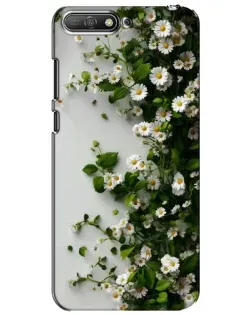 Чехол для Huawei Y6 2018 с картинкой «Ветка мелких белых цветов» Чехол для Huawei Y6 2018 с картинкой «Ветка мелких белых цветов»