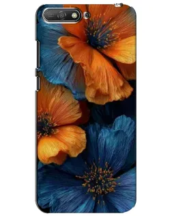 Чехол для Huawei Y6 2018 с картинкой «Яркая сине-оранжевая флора» Чехол для Huawei Y6 2018 с картинкой «Яркая сине-оранжевая флора»