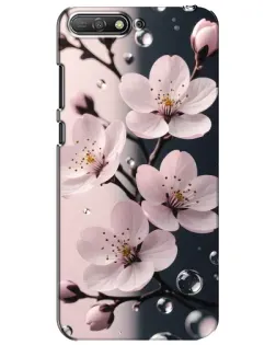 Чехол для Huawei Y6 2018 с картинкой «Нежная сакура и капли» Чехол для Huawei Y6 2018 с картинкой «Нежная сакура и капли»