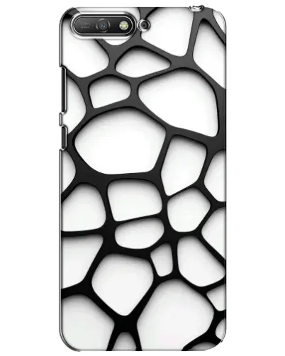 Чехол для Huawei Y6 2018 с картинкой «Белая объемная сетка»