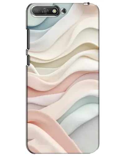 Чехол для Huawei Y6 2018 с картинкой «Пастельные нежные волны»