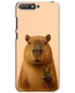 Чохол для Huawei Y6 2018 з картинкою «Капібара вікторія»