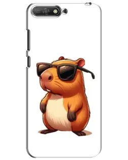 Чохол для Huawei Y6 2018 з картинкою «Капібара в окулярах»