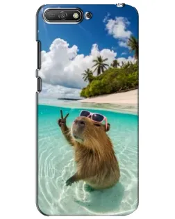 Чохол для Huawei Y6 2018 з картинкою «Капібара на морі»