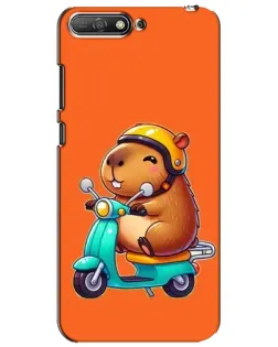 Чохол для Huawei Y6 2018 з картинкою «Капібара на скутері»