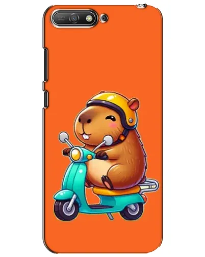 Чехол для Huawei Y6 2018 с картинкой «Капибара на скутере» Чехол для Huawei Y6 2018 с картинкой «Капибара на скутере»