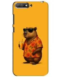 Чохол для Huawei Y6 2018 з картинкою «Капібара на відпочинку»