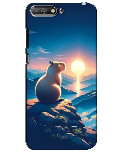 Чехол для Huawei Y6 2018 с картинкой «Закат солнца с капибарой» Чехол для Huawei Y6 2018 с картинкой «Закат солнца с капибарой»