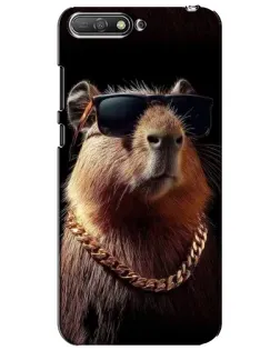 Чохол для Huawei Y6 2018 з картинкою «Капібара золотий ланцюг»